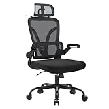 Ximstar Ergonomischer Bürostuhl – Verstellbare Kopfstütze, Armlehnen & Lordosenstütze, 360°-Drehfunktion, 150 kg Belastbarkeit (schwarz)