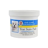Miracle Care Tear Stain Pads, 90 Single Use Pre-Soaked Pads to Gently Clean and Soothe Dog and Cat Eyes, Non Stinging Formula to Improve Tear Stains and Remove Eye Debris