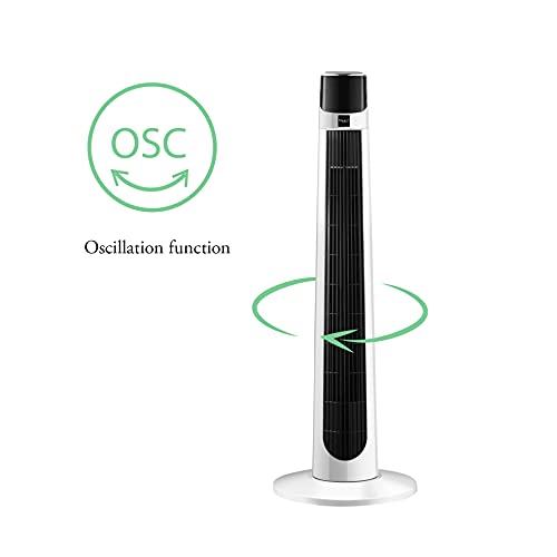 Cooling Tower Fan 36inch with Remote for Home and Office Touch