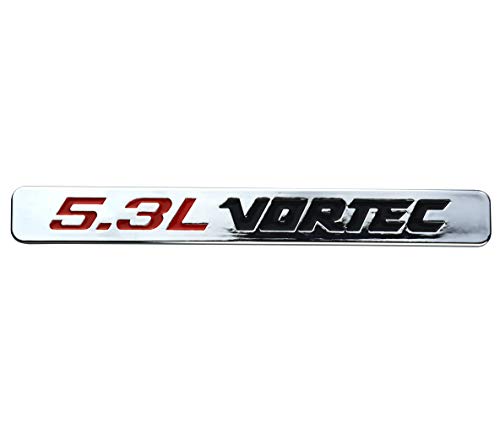Image of Aimoll 2pcs 5.3l Vortec Hood Emblems Replacement for Z71 GMC Engine Badge Silverado Chrome (Chrome)
