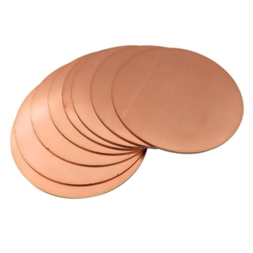 Purzen Copper Round Plate Solid Disc Circle Blank Washer for Industrial Fabrication CNC Machining Metalworking Custom Engineering,6mm*45mm
