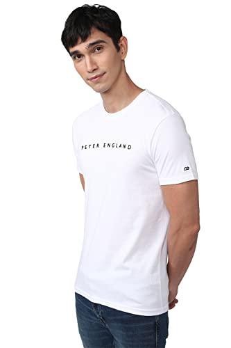 Image of Peter England Men's Solid Slim Fit T-Shirt