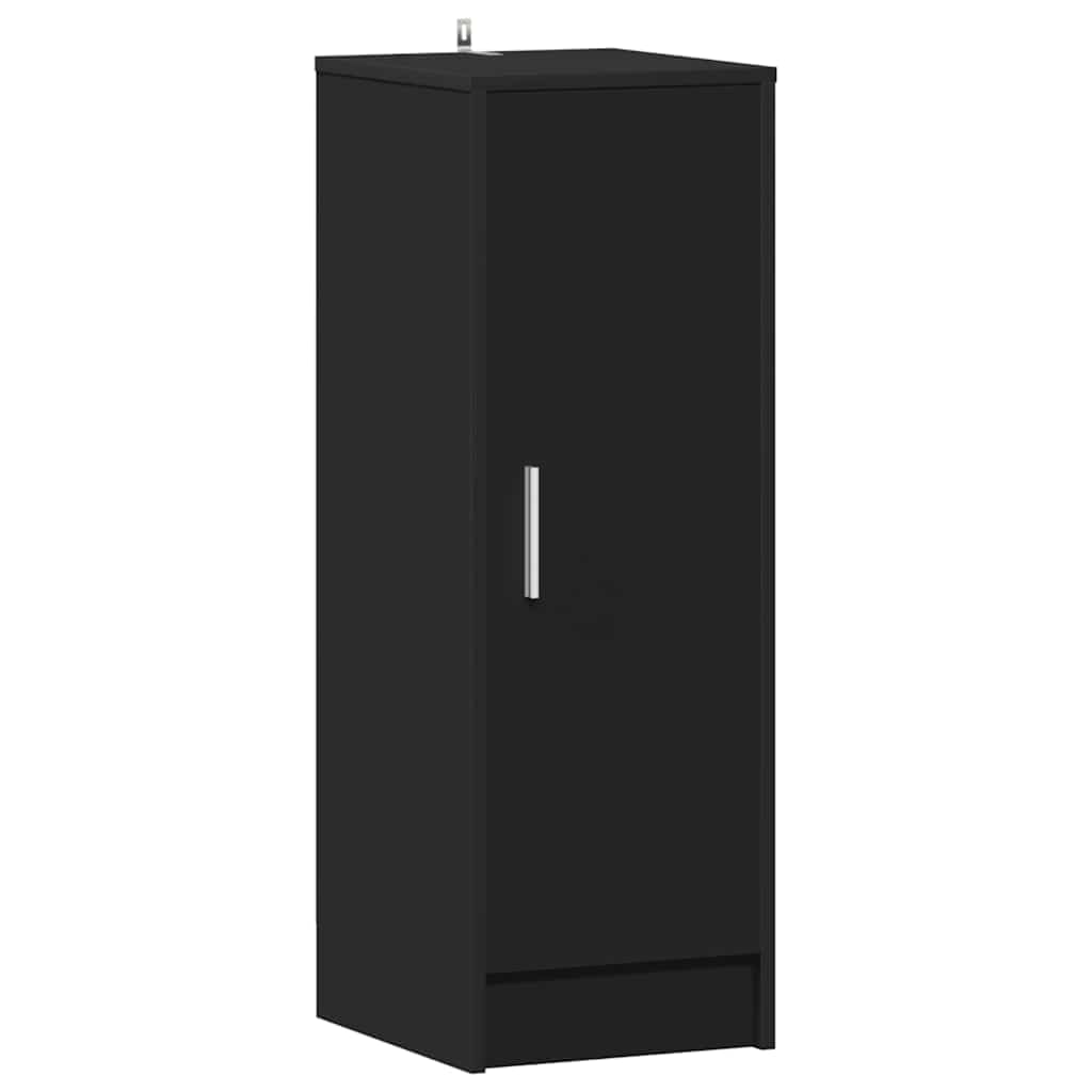 Armoire à chaussures noire 32 x 35 x 92 cm meuble bois entrée vertical
