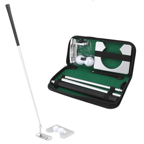 BuyWeek Juego de Golf Palos de Golf, Aleación de Zinc Aleación de Aluminio con 2 Bolas y Bolsa para Entrenamiento de Putting
