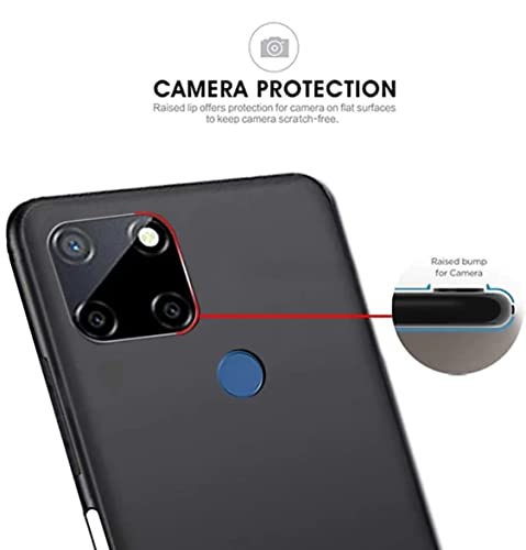Image of Mobile Back Cover Case for Realme C25 (Silicone Case|CameraProtection|Black SC1510)