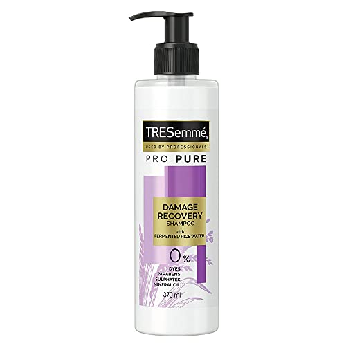 TRESemme Pro Pure Damage Recovery Shampoo|| with Fermented Rice Water|| Sulphate Free & Paraben Free|| for Damaged Hair|| 390 ml