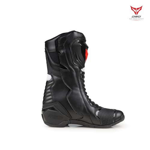 Image of DSG Gp-x Riding Boot-Black Red-(Size-10)