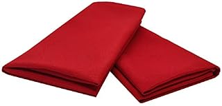 Table_Linen 10pcs Square Polyester Tablecloth Napkins 19'' x 19'' (48cm x 48cm) For Wedding Dinner Restaurant Xmas (RED)
