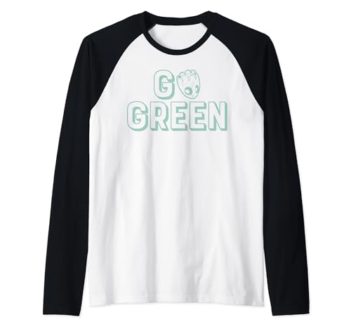 T-shirt Marvel Groot Go Green raglan baseball geek en coton écoresponsable
