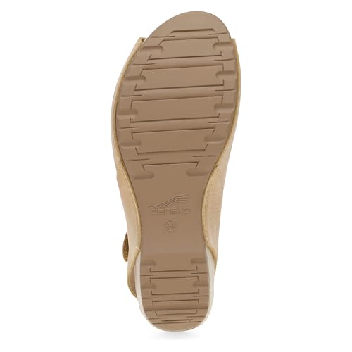 Image of Dansko Tiana Slip-On Platform Sandal for Women - Cushioned, Contoured Footbed for All-Day Comfort and Support - Hook & Loop Strap with Buckle Detail - Lightweight Rubber Outsole