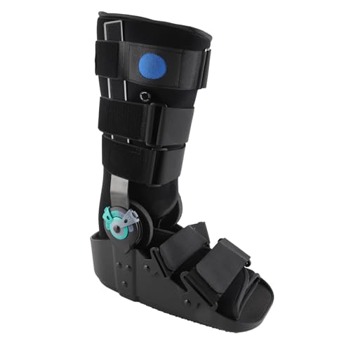 DIRBAK Botas de rehabilitación del tendón de Aquiles ajustable, zapatos de soporte de fractura de tobillo con de correa triple, mecanismo de articulación de metal y base antideslizante,