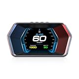 Yaouzicn Heads up Display P17, Car Smart obd2 Gauge Display, GPS Speedometer with Vehicle Speed, RPM, Fuel Consumption Voltage Multi Data Intelligent Instrument for All Cars