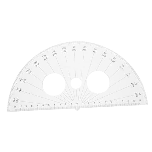 BCOATH 便利なプラスチック製半円量角器 多機能コンパクト設計 滑らかな表面で正確測定 学生 教師向け製図ツール