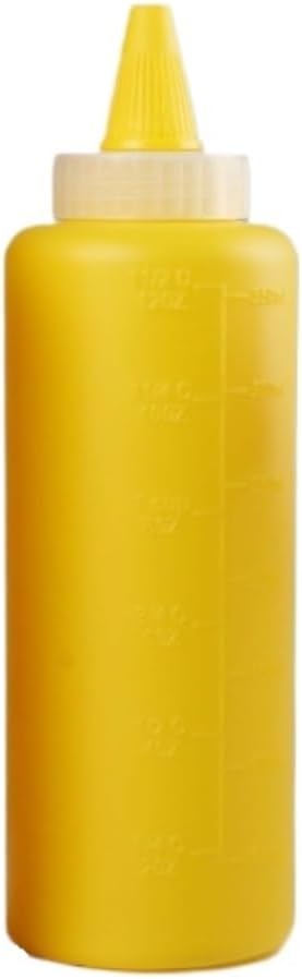 Squeeze Bottle 5 PCS Salad Sauce Squeeze Bottle Kitchen Jam Plastic with Scale Pointed Mouth Dinnerware(Red)