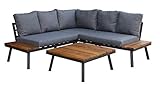 Hochwertiges Tarrington House Ecksofa-Set aus solidem Akazienholz: Ideal für Gastronomie, Garten, Terasse - gemütliche Sitzgelegenheit dank großzügiger Sitzfläche und Rückenlehne