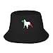 Haebfsl Patriotic-Pitbull-Italian-Flag Sun Protective Packable Bucket Hat - Unisex Fishing Cap for Summer Travel and Beach Black