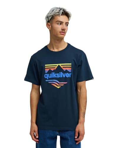 T-Shirt Homme Quiksilver Bleu XL Manches Courtes pour l'Été
