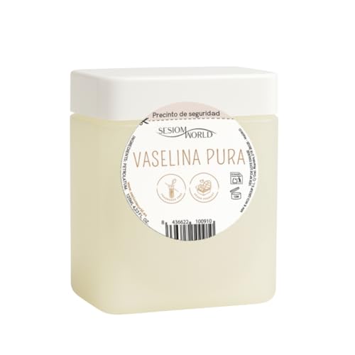 Vaselina Pura 100% – Multiusos | Hidratante Corporal, Labios, Manos y Pies | Uso Cosmético Profesional | Piel Seca, Tatuajes, Bebés, Masajes | 125 ml - sesioMWorld