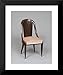 ArtDirect Jacques-Emile Ruhlmann 20x24 Black Modern Framed Art Print Titled Side Chair