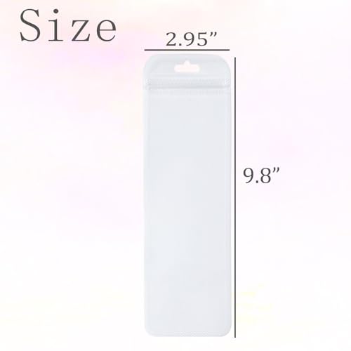 Image of 100 Pcs Beadable Pen Packaging Bags for Small Business, Clear Pen Bag for Bead Pens, Zipper Smell Proof Storage Bags for Packaging Lipgloss, Jewelry, Cosmetic,Candy 2.95x9.8inch