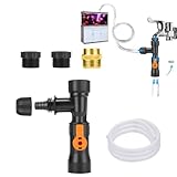Tidevib Aquarium Kies Vakuum Wasserwechsler mit 3m Schlauch und Wasserhahnanschluss, Aquarium Reinigungswerkzeug für 18mm oder 19mm Wasserhahn für mühelosen Wasserwechsel und Schmutzentfernung