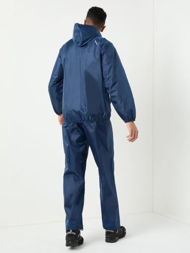 Image of Wildcraft Men Rain Jacket | Hooded Waterproof Design With Adjustable Drawstring & Elasticated Cuffs | 100% Polyester Breathable Fabric For Monsoon Travel & Daily Wear