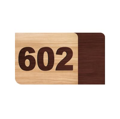 ROOM NUMBER PLATE - 602| Wood texture acrylic plate | Easy installation type double sided tape fixed on backside-image-14