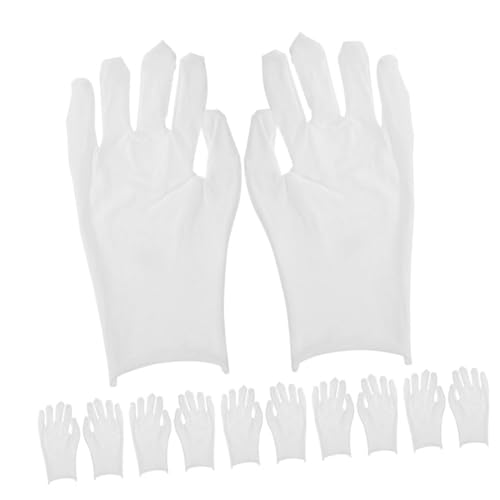 Hemobllo 12 pares Guantes de de Algodón para Hombre de Guantes de Inspección de Joyería Cómodos y Transpirables Xl Perfectos para de Monedas Formales