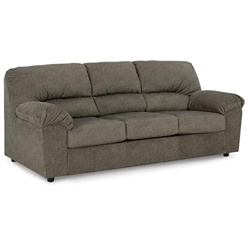 Signature Design by Ashley Norlou Transitional Herringbone Tufted Sofa, Gray