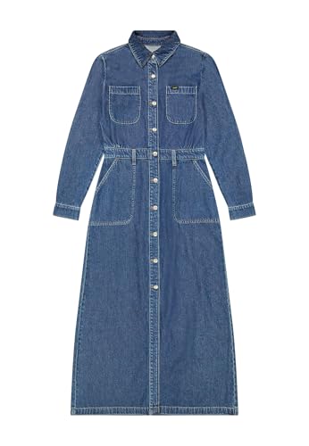 Robe maxi utility en denim Lee pour femme | Un look décontracté chic