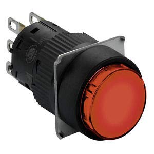Poussoir rond Pic MSS 46 03 rouge 12V 1nanc lumineux pour votre poste d'aiguillage ferroviaire