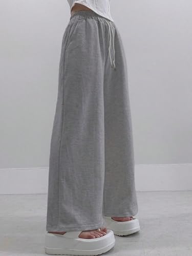 Image of dockstreet Straight Wide fit Long Length Open Bottom Jogger for Women /Trending Multi Pocket Style, Relaxed Casual Pants for Women