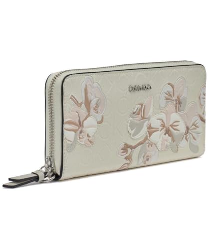 Image of Calvin Klein Women's Key Item Saffiano Continental Zip Around Wallet With Wristlet Strap