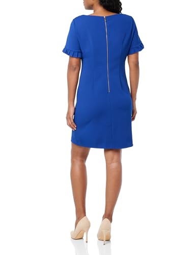 Image of Tommy Hilfiger Women's Tommy Hilfiger Pleated Short Sleeve Scuba Dress