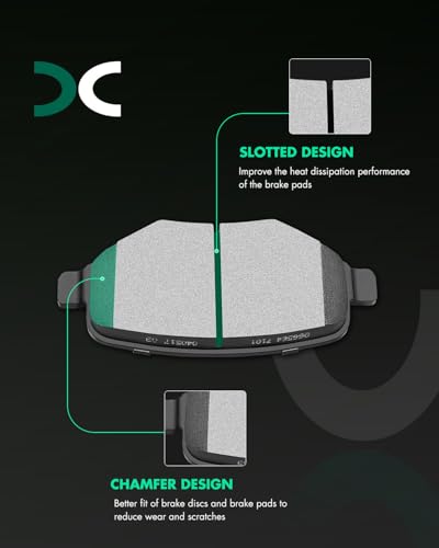 Image of SCITOO D1377-8488 Disc Brake Pads Sets Ceramic Rear Brake Pads w /Hardware | For Ford For Edge,For Explorer,For Flex,For Taurus,For Lincoln For MKS,For MKX