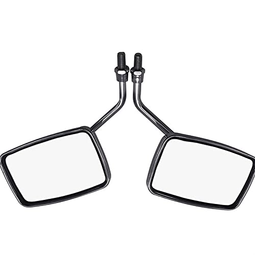 Rétroviseurs moto 10mm universels rectangulaires en aluminium chrome de miroir accessoires