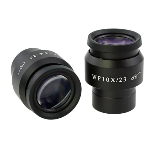Microscope Stereo Microscope WF10X 23mm Wide Angle Eyepiece Diopter Adjustable with 30mm Diameter(6 PCS Green Coating)