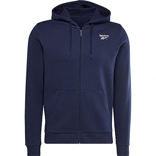 Chaqueta Reebok Identity Fleece para hombre sudadera con cremallera gris 4