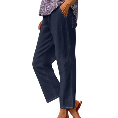 Pantalon Palazzo ample tissu aéré pantalon d'été ultra léger taille haute