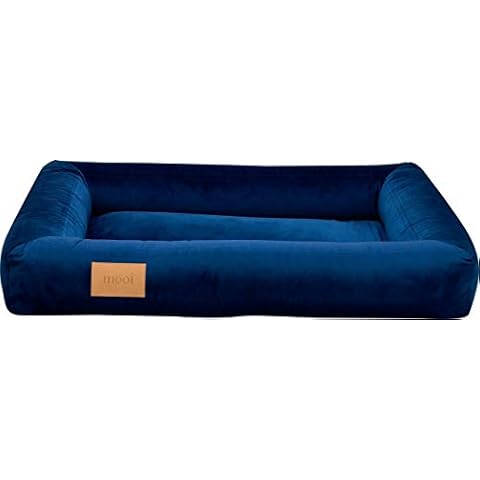 MOOI Simple Blue Cama para Perros de Terciopelo Suave Cover