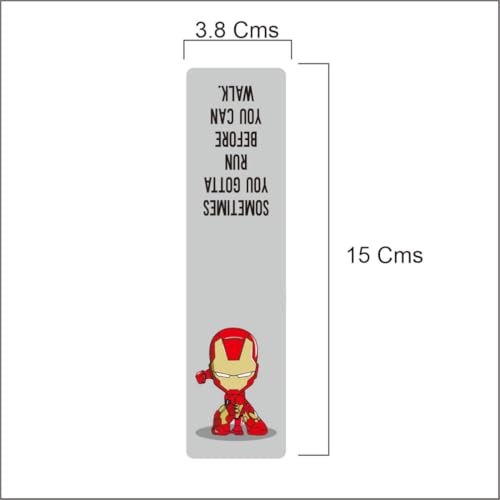 Image of Zesta Magnetic Bookmark Set of 7 | Aesthetic Book Mark for Reading | Cute Anime Bookmarks for Kids, Students | Book Accessories for Novels, Gifts for Readers(Superhero Magnetic Bookmark, 15X4 Cms)