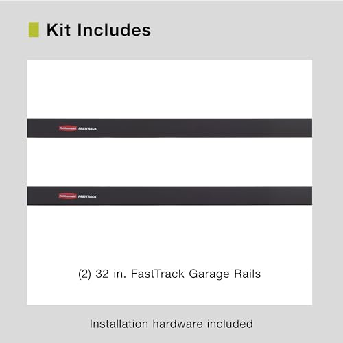 Rubbermaid FastTrack Wall Mounted Storage and Organization System Rail Horizontal 48" 2-Pack Holds up to 1750 pounds Each Rail for Home/Garage Storage and Organization by Rubbermaid - Image 2
