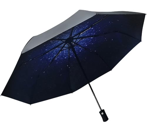 The 42'' Coverage Travel Umbrella - 8 Ribs Superior Automatic Teflon Folding Umbrellas for Rain Windproof, Strongest & Durable Compact Umbrella for Wind, Rain,Sun Perfect Car Umbrella, Golf Umbrella, Backpack, Sun Umbrella#U701