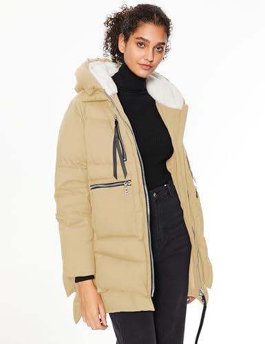 Orolay Women's Winter Puffer Jacket - Fleece Lined Hooded Down Coat Casual Overcoat with Pockets3