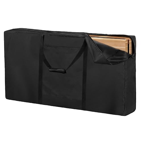 Andacar Cornhole Carrying Case Professional Bean Bags for Cornhole Game Corn Hole with Bags Boards Carrying Bag Regulation Cornhole Board Covers Black - 48 L9.5 W24 H