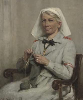 Portrait d'une infirmière par Mary Evelina Kindon - L'art de l'affiche pour votre salon