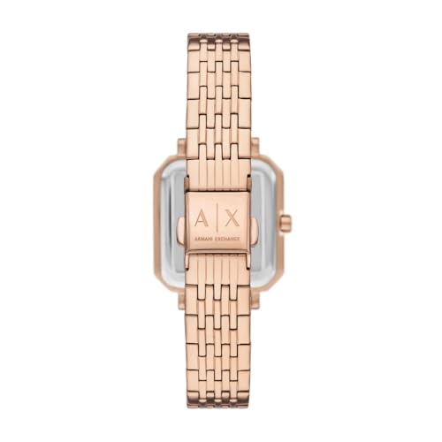 Image of Armani Exchange A|X Women's Watch, Square Three-Hand Stainless Steel Watch for Women
