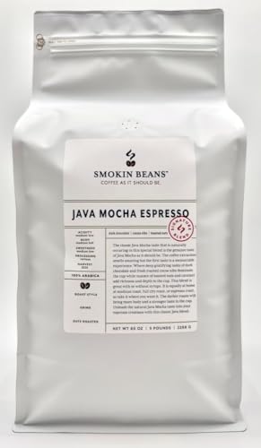 Smokin Beans Café en Grano Java Mocha Espresso 5 lb miniatura 1