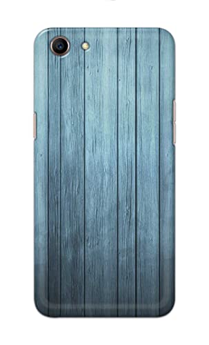 Image of Printed Hard Back Cover Case for Oppo A83 Back Cover (Wooden Blue) -702