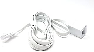MainCore 2m long White BT Telephone Extension Cable Lead For Office & Home 6 Wire (631a) BT Male to BT Female (Available in 2m, 3m, 5m, 10m, 15m, 20m) (2m)